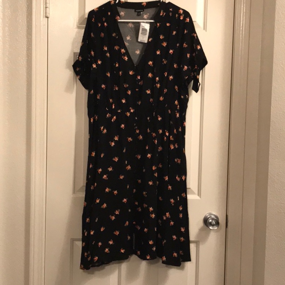 Torrid Floral Skater Fit and Flare Dress
